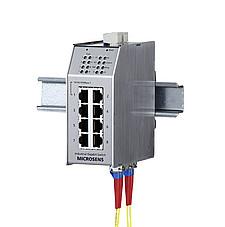 Gigabit Ethernet Switch for Industrial Fibre Ring with PoE